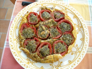 tarte tomate aux aromates