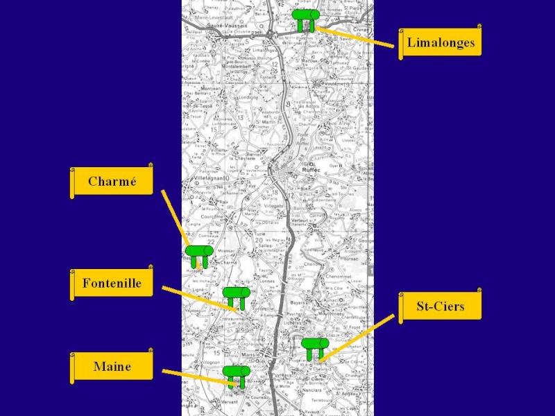 Carte mégalithes Nord Angoulème