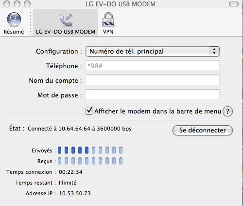 le driver du modem lg ldu-1900d pour mac