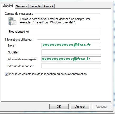 Nouvelle FreeBox et Windows Live Mail ... - Forum Windows