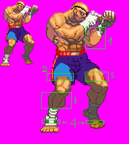 Kazuya Mishima from Virtua Fighter vs Tekken spritesheets